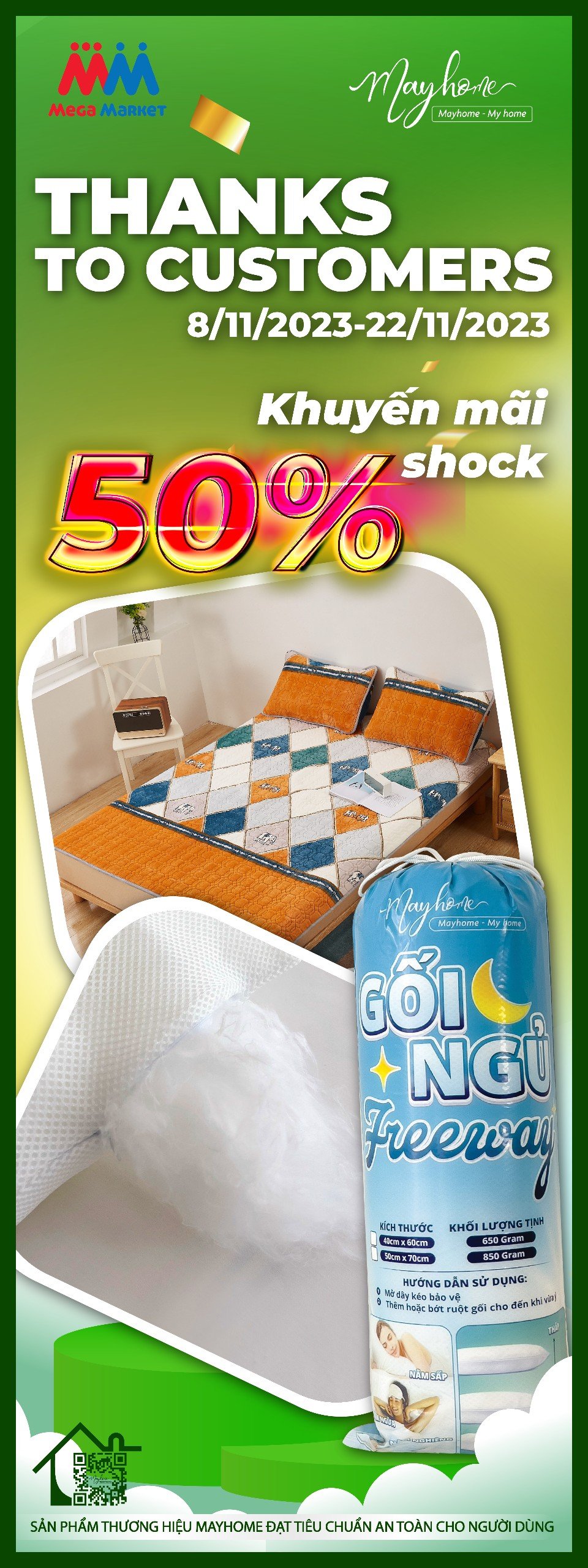 BIG BANG THANKS YOU CUSTOMER CÙNG MAYHOME TẠI MEGA MARKET 8/11-22/11/2023 KHUYẾN MÃI SHOCK LÊN ĐẾN 50%