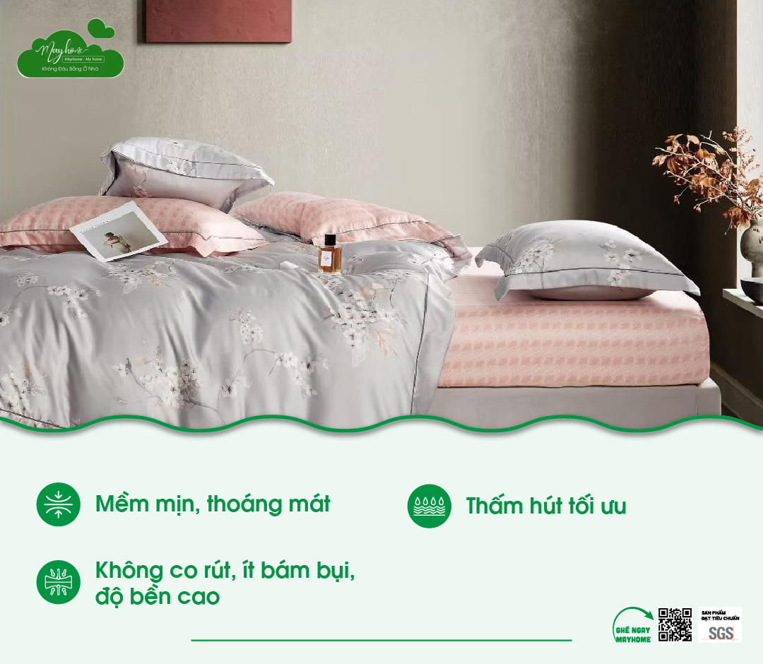 Bộ Drap TENCEL™ x MayHome M05/ 160*200cm (1133 - 05)