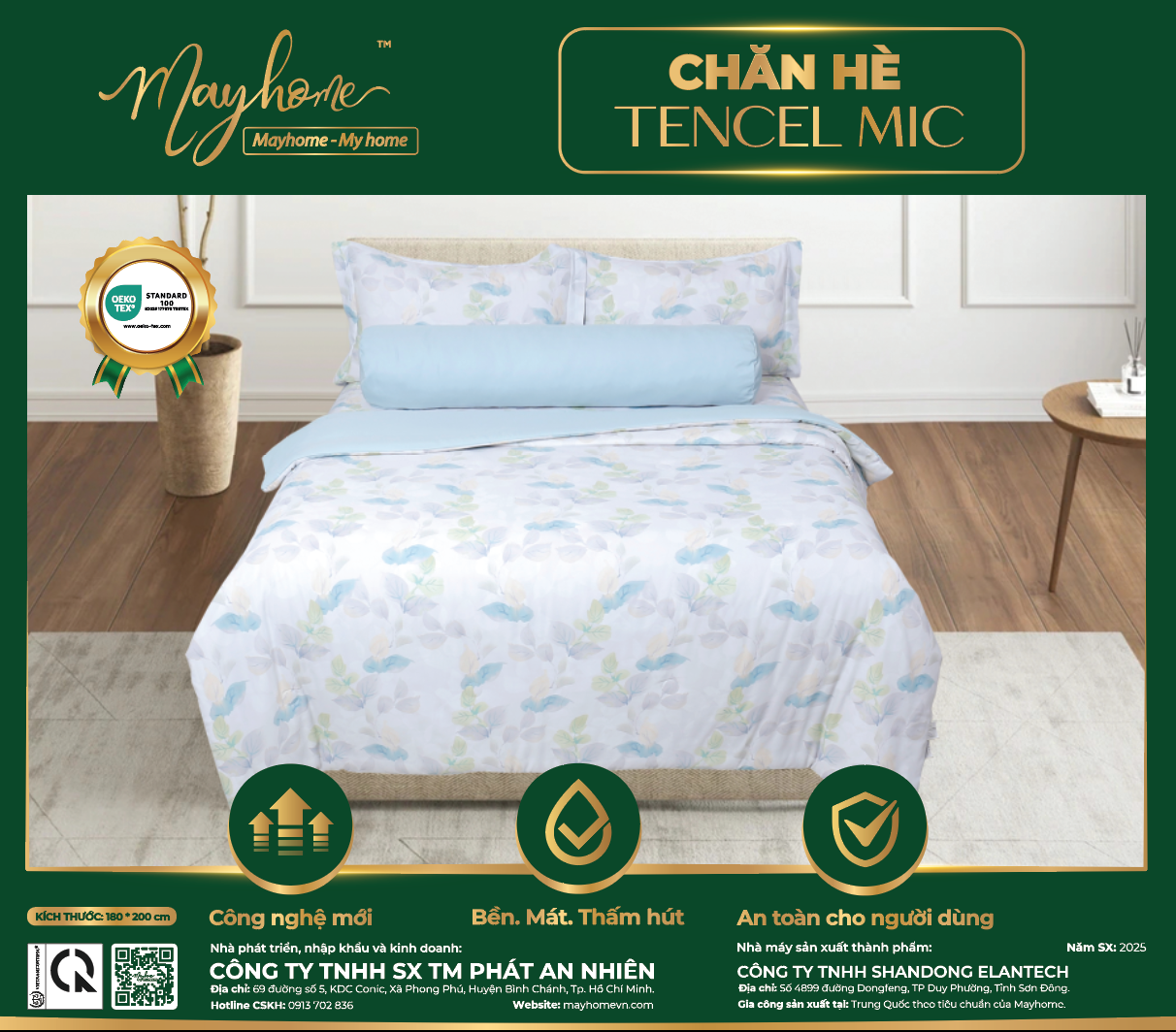CHĂN HÈ CHẦN BÔNG TENCEL MIC 180*200CM (M25)