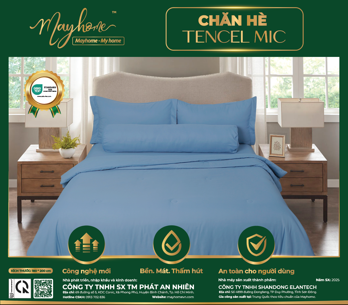 CHĂN HÈ CHẦN BÔNG TENCEL MIC 180*200CM (M31)